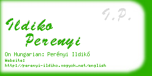 ildiko perenyi business card
